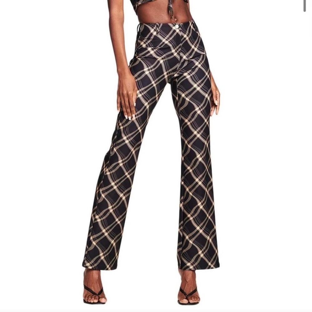 RARE I AM GIA Y2K BROWN PLAID PANTS